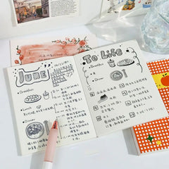 Lovely Tomato Notebook Thick Notepads with 78-96 Page Unlined Journal for Writing Drawing Sketching Journaling Mind Map