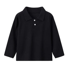 1/2/3 Pcs Children's Solid Color POLO Shirt Boy Handsome Fashion Sports T-shirt Girl Lapel Casual And Comfortable Short Sleeves