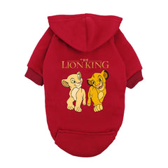Lion King Dog Hoodie - Cute Simba Nala Puppy Sweater for Small Breed Dogs - Blue Fleece Pet Clothes Outfit