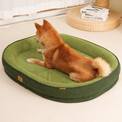 Winter Dog Bed for Medium Dogs Breeds,High Density Egg Crate Foam Dog Sofa Beds,Oval Kennel Bed,Pet Bed with Four Sided Bolster Pet Shop