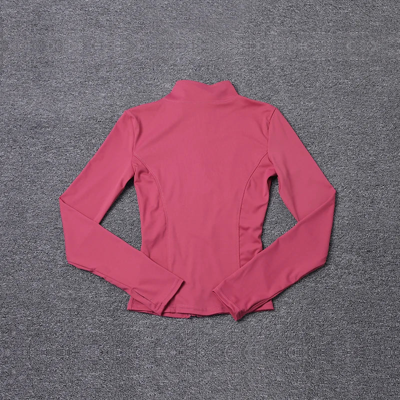 Women Sport Jacket Long Sleeve Shirt Workout Coat