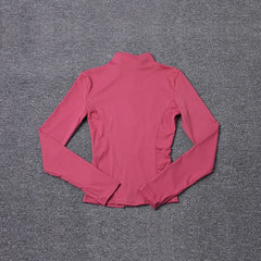 Women Sport Jacket Long Sleeve Shirt Workout Coat