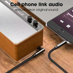 3.5mm Jack Audio Cable 90 Degree Elbow Male to Male Speaker Aux Wire For Samsung Xiaomi MP3/4 Video Car Headphone Adapter Cord
