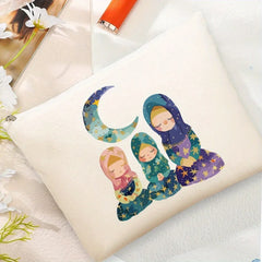 Islamic Ramadan Makeup Bag A Stylish Zippered Toiletry Bag, Lightweight Travel Cosmetic Pouch, Perfect for Eid Gifts