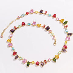 18K Gold Plated Crystal Zircon Necklace for Women – Luxury Jewelry