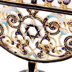 Elegant Metal Holder Decorative Judaica Menorah Hanukkah Stick For Home Party Office Romantic Atmosphere