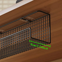 Double-layer under desk cable tray configuration