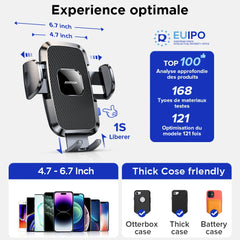 Joyroom 360° Long Arm Car Phone Holder Universal Air Vent GPS Stand Rotating Dashboard Mobile Cell Support For iPhone Samsung