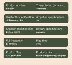 Wireless Caixa De Som Portable Bluetooth Speaker Sound Music Box Blutooth For Handfree Mini Subwoofer Bocina Blootooth Hand Free