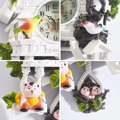 Cuckoo Wall Clocks with Timer Resin Clock Function Digital Decorative Wall Clock with Sounds For Home Kids Living Room Decor
