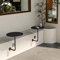 Industrial Style Against Wall Coffee Table Milk Tea Shop Wall Hanging Metal Table Space Saving Dessert Desk Red Breakfast Tables Living Room Furniture