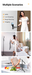 Ulanzi MA09 1.74m Selfie Stick Tripod for iPhone 17 15 Android Phone w Remote Control Panoramic Ball Head Holder U200 VL49 Kit