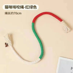1 Piece Interactive Teeth Grinding Cotton Rope Cat Toy Play Teeth Grinding Daily Interactive Teasing Stick Pet Shop