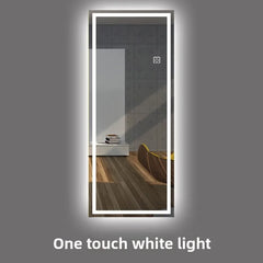 15.5 * 27.5 Inches LED Smart Full-length Mirror  Bedroom Wall Wall Hanging Full-body Simple Frameless Wall Fitting Mirror