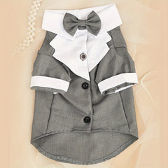 Pet Shirt Small Dog Clothes Wedding Formal Suit With Bow Tie Costume Pet Shop
 Pet Clothing