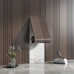 Modern 3D Wood Pattern Wall Panels, Eco-Friendly Self-Stick Decorative Board for House Upgrading， wall stickers
