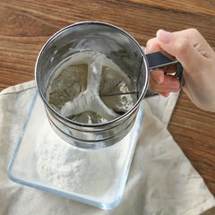 Baking Flour Sifter Food Strainers Powder Stainless Steel Hand-held Reusable Sieve for Flour Cup Shakers Kitchen Baking Tools Kitchen Tools, Cooking Utensils