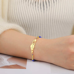 Dreamtimes Israel Mid-east Map Star of David Jewish Bracelet Hexagram Adjustable Rope Chain Women Bangle Stainless Steel Jewelry