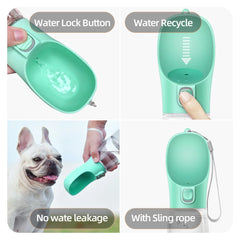 Portable Dog Water Bottle For Small Large Dogs Cat Outdoor Leakproof Walking Drinking Bowls Chihuahua French Bulldog Supplies Pet Accessories Pet Shop