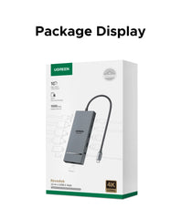 UGREEN USB HUB 4K120Hz DP Type-C to 4K60Hz 2xHDMI SD/TF RJ45 3.5mm USB3.2 Gen2 10Gbps Data for Laptop Dell HP Lenovo Accessories