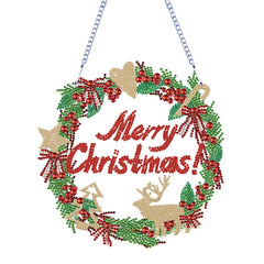 5D DIY Christmas Diamond Painting Wreath – Wall & Door Decor
