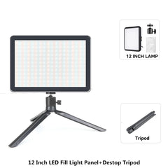 8/12 Inch LED Photography Video Panel Light Photo Studio Lighting Kit For Shoot Live Streaming Youbube With Tripod Stand