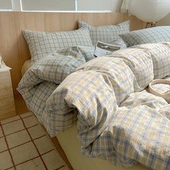 Nordic sling Cotton Pink Stripes Duvet Cover 150x200 Size Girl's Room housse de couette Skin friendly Breathable Comforter Sets