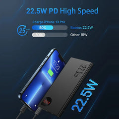 Baseus PD 22.5W Power Bank 10000mAh Portable Fast Charging Powerbank Type C USB-C PD Qucik Charge External Battery Charger