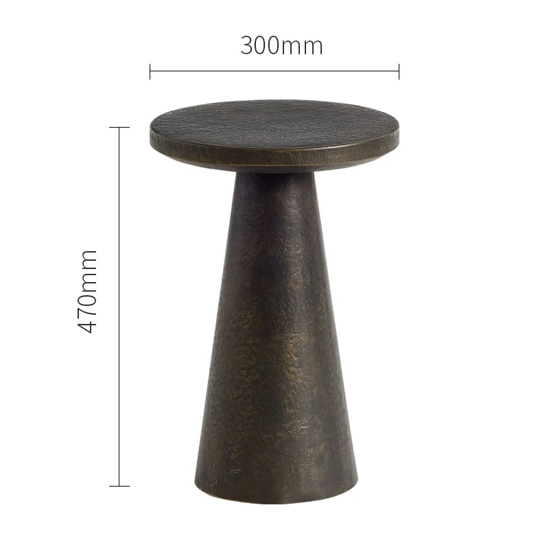 Wabi-sabi round black vintage sofa Console Tables designer creative  small antique coffee table Console Tables