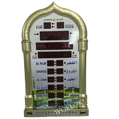 Islamic 12V Azan Mosque Calendar Muslim Prayer Wall Clock Alarm Islamic Mosque Azan Calendar Ramadan Home Decor with Remote Control