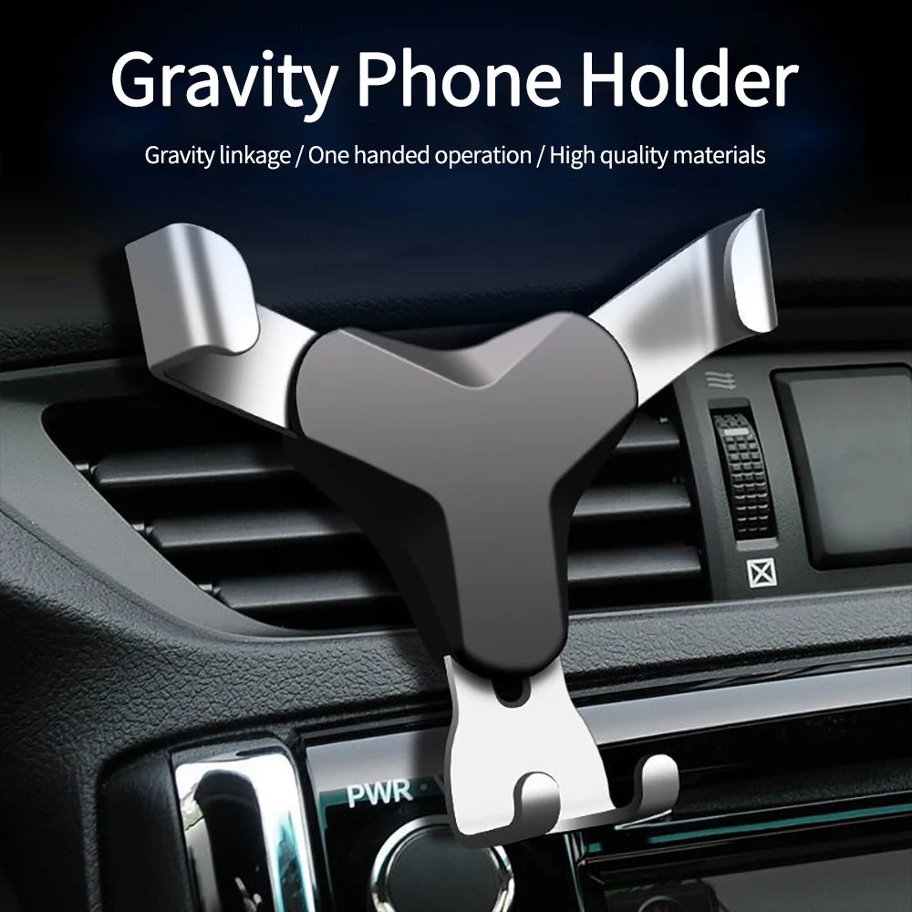 Universal Car Holder For Phone in Car Air Vent Mount Clip Cell Holder Gravity Mobile Phone Stand For iPhone 15 Xiaomi Samsung