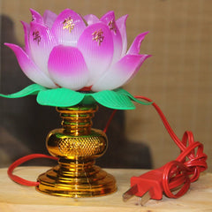 Colorful lotus lamp Buddhistic Desktop Decoration Light for Home Meditation Worship Buddhism Temple