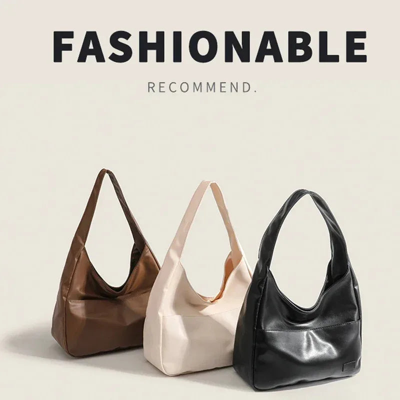 Simple large capacity casual retro shoulder bag, casual commuting fashionable handbag