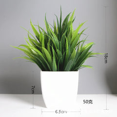 Artificial Bonsai Green Fake Plant Eucalyptus Flower Potted Plant for Indoor Outdoor Home Bedroom Garden Decoration Home Decor, Plants & flowers