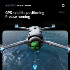 Lenovo A26 Pro Drone 5G WiFi Drone 4K Dual HD Camera Large Screen Remote Controller Brushless Motor Professional Quadcopter Toy