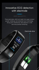 ECG+PPG Smart Wristband Fitness Tracker for Women Men Calorie Blood Pressure Waterproof Sport Smartband Health Smartwatch
