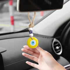 Devil Blue Eyes Car Pendant Turkish Blue Evil Eye Pendant Rear View Car Ornament Evil Eye Charm Car Decor Evil Eye Car Ornament