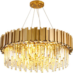 Luxury Crystal LED Ceiling Lamp Modern Gold Silver Living Room Chandelier Home Decoration Dining Room Pendant Lights