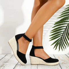 Women's fashion wedge sandals Summer casual non-slip open-toed platform shoes Elegant women's sandals wear beach women's shoes