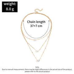 Trendy Zircon Pendant Necklace Multilayer Chain Choker Fashion Female Party Shiny Jewelry Gift
