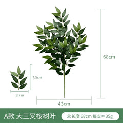 Fake Plant Home Living Room Decor Simulation Green Eucalyptus Leaves Jungle Arrangement Flower Arrangement Accessories
