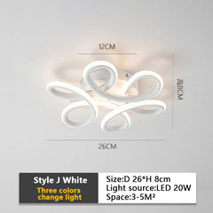 Modern Baked Enamel Finish LED Ceiling Lamp 3 Color Temperature Corridor Lights Balcony Lamps Bedroom Living Room 110V-240V