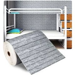 3D Foam Brick Wallpaper – Self-Adhesive Waterproof Roll