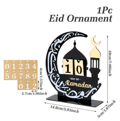 Ramadan Countdown Calendar Eid Mubarak Ornament Ramadan Decoration 2026 For Home Ramadan Kareem Islamic Muslim Party Decor Gifts