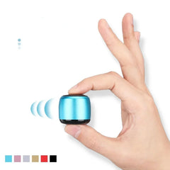 Mini Bluetooth-compatible  Speaker Portable Intelligent One Drag Two Small Steel Cannon Metal Wireless Bluetooth Sound Subwoofer