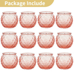 6/12Pcs Blue Votive Candle Holders Glass Candlestick for Party Decoration Tea Lights Candle Holders for Wedding Home Table Decor
