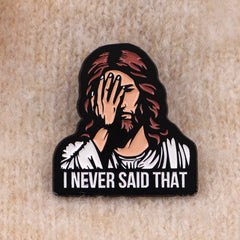 Sacred Jesus Enamel Pins Funny Cartoon Quotes Pin Badge on Backpack Women's Brooches Costume Accessories Fashion Jewelry Gifts