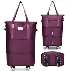 Large Capacity Universal Wheel Travel Bag Portable Handheld Luggage Bag with Roller Storage Fitness Bag 2024 New Model