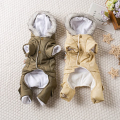 Winter Pet Dog Jumpsuit Warm Dog Clothes for Small Dogs Chihuahua Jacket Costumes Shih Tzu Coat Outfits