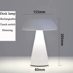 Retro Mushroom LED Table Lamp – Touch Rechargeable Light Home Decor
